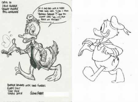 Howard the Duck by Glenn Fabry, followed by Donald Duck by Disney